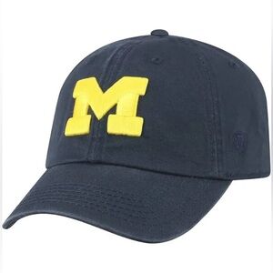 University of Michigan Wolverines Navy Washed Twill Cap
